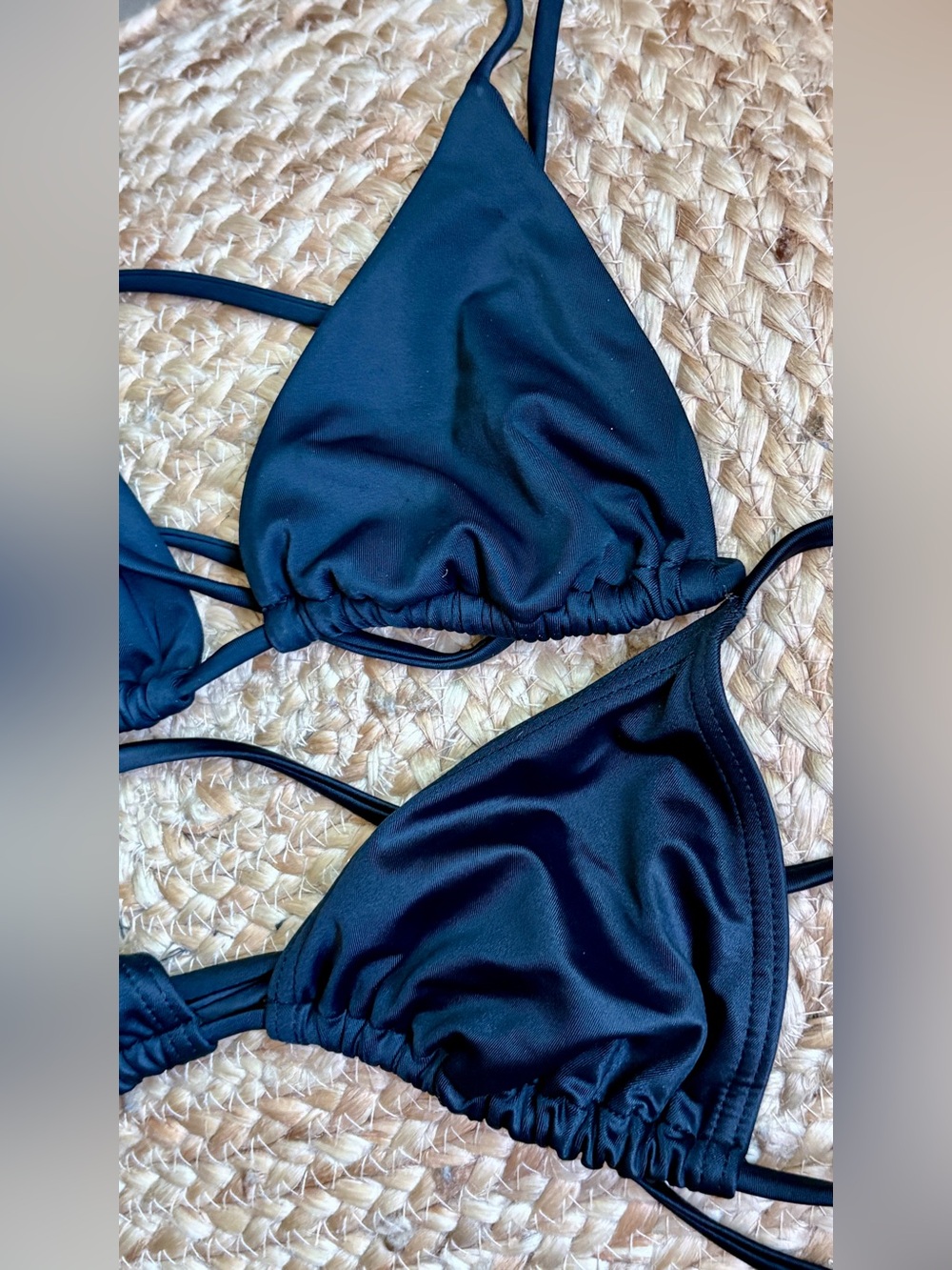 2 Classic Black Triangle Bikini Top - Women Swim 👙